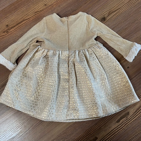 Bonnie Baby 18M Gold Formal Dress Long-Sleeve - Picture 4 of 7